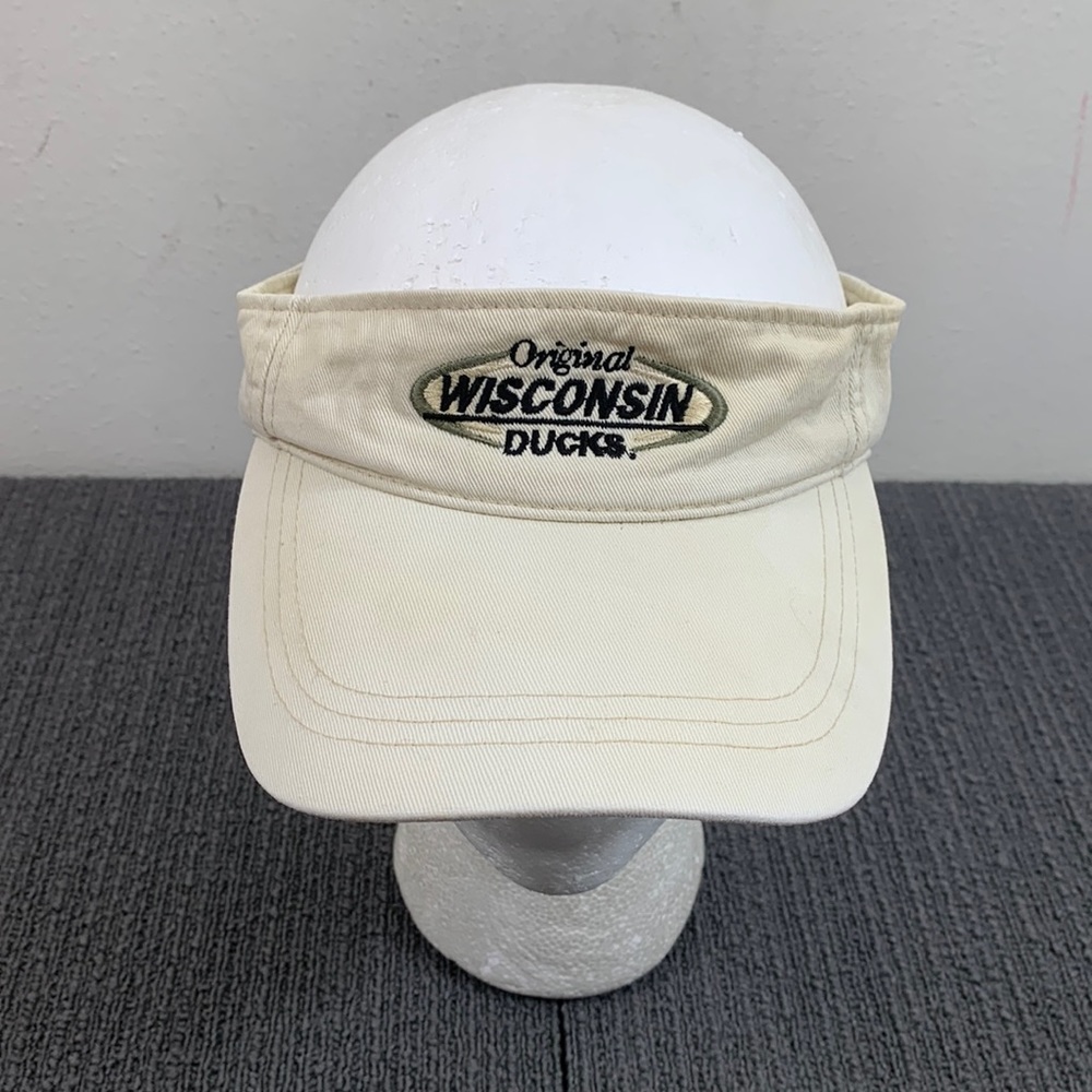 Original Wisconsin Ducks Visor Unisex Adjustable Faded Yellow Strapback Cap